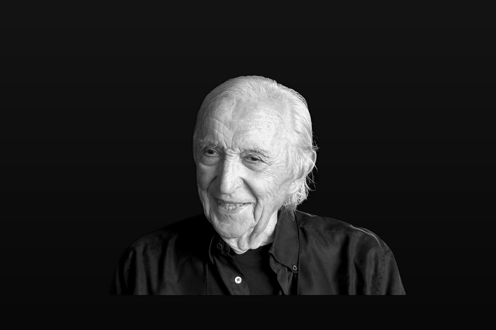 Portrait de Pierre Soulages, peintre français de l'outrenoir, 1919-2022