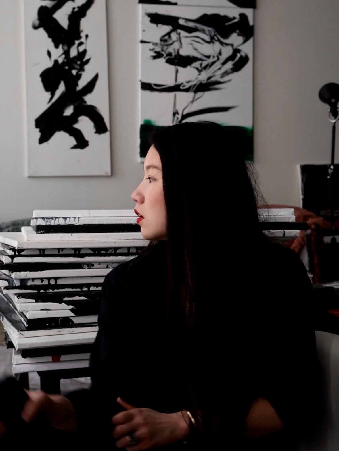 Coralie dans l'atelier